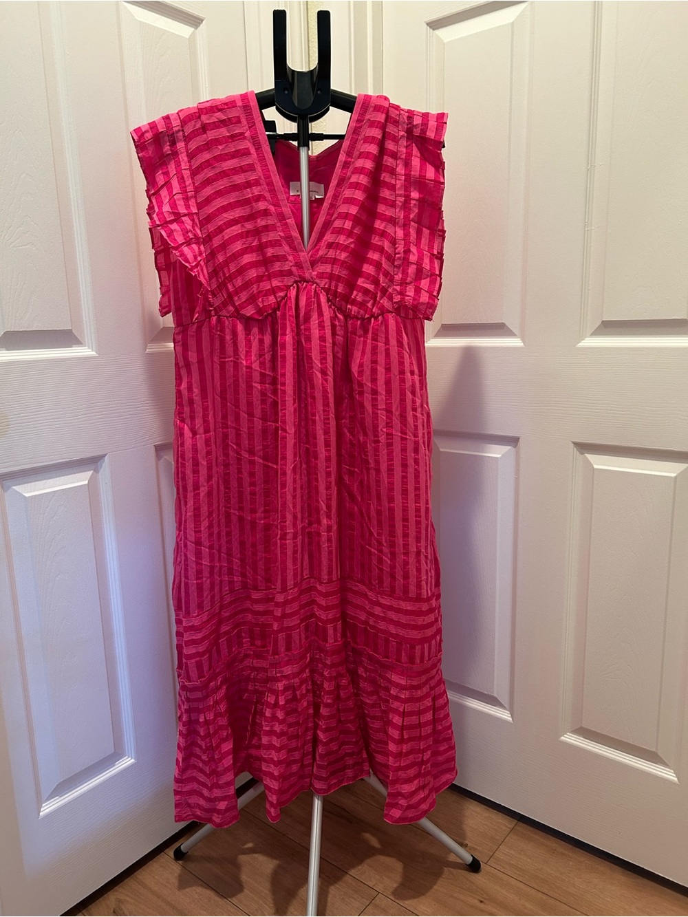 Anthropologie Bright Fuchsia Sleeveless Dress